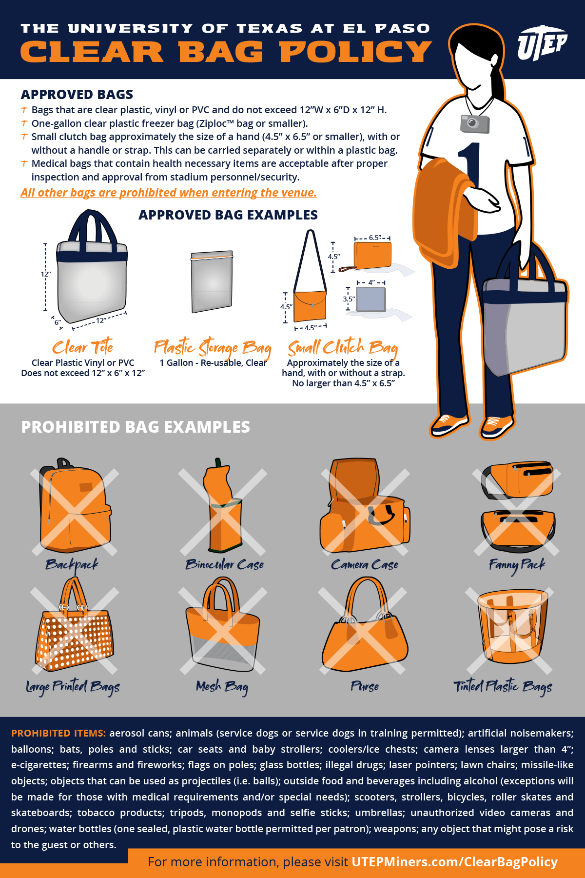 Clear Bag Policy UTEP Office of Special Events El Paso, Texas